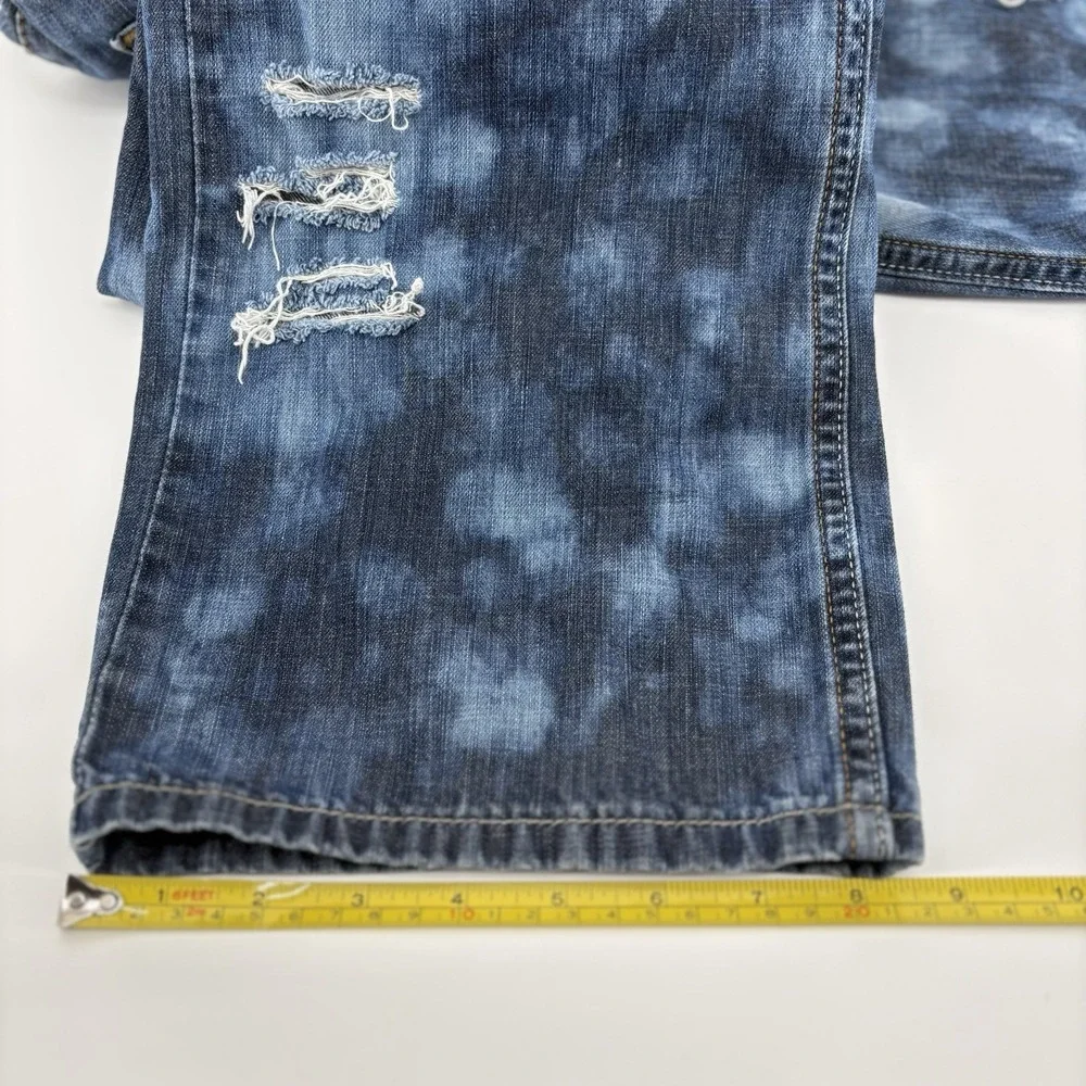 Levi's 514 Men's Jeans 36x32 Bleached Denim Slim‎ Straight Fit Distressed